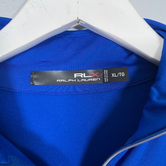 Ralph Lauren RLX Men XL Blue Red 1/4 Zip Shirt 2015 US Open Chambers Bay Golf - Picture 6 of 12